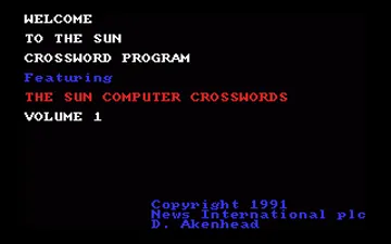 Sun Crosswords, The - Vol. 1 & 2 screen shot title